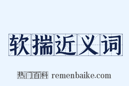 软揣近义词是什么意思的图片